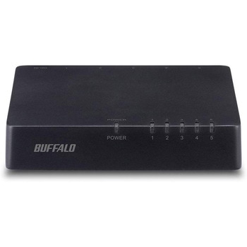 10/100Mbps対応 スイッチングHub プラスチック筐体/電源外付けモデル(マグネットなし) 5ポート BUFFALO(バッファロー)