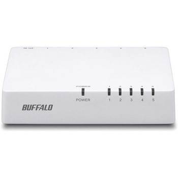 10/100Mbps対応 スイッチングHub プラスチック筐体/電源外付けモデル(マグネットなし) 5ポート BUFFALO(バッファロー)