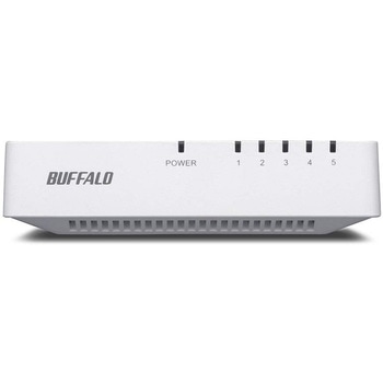 10/100Mbps対応 スイッチングHub プラスチック筐体/電源外付けモデル(マグネットなし) 5ポート BUFFALO(バッファロー)