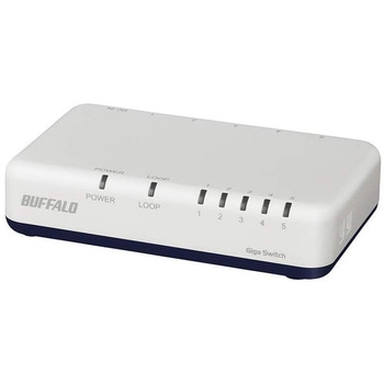 Giga 5ポート スイッチングハブ 電源外付け プラスチック筐体 マグネット付 BUFFALO(バッファロー)