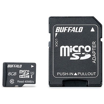 UHS-I Class1 microSDHCカード SD変換アダプター付 BUFFALO(バッファロー)