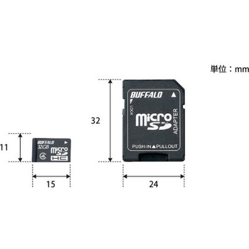 防水仕様 Class4対応 microSDHCカード SD変換アダプター付モデル BUFFALO(バッファロー)