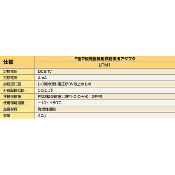 P型2級発信機用作動検出アダプタ - ニッタン(NITTAN)