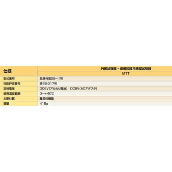 MTT 外部試験器・煙感知器用感度試験器 1台 ニッタン(NITTAN) 【通販