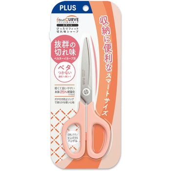 ハサミ フッ素コート フィットカットカーブ スマート 左右対称 プラス(文具)