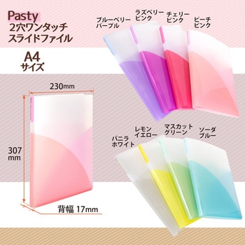 Pasty (パスティ) 2穴 ワンタッチスライド ファイル プラス(文具)