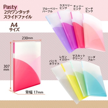 Pasty (パスティ) 2穴 ワンタッチスライド ファイル プラス(文具)