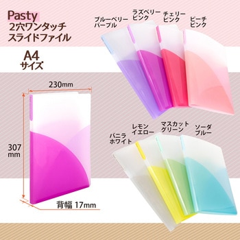 Pasty (パスティ) 2穴 ワンタッチスライド ファイル プラス(文具)