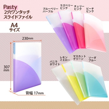 Pasty (パスティ) 2穴 ワンタッチスライド ファイル プラス(文具)