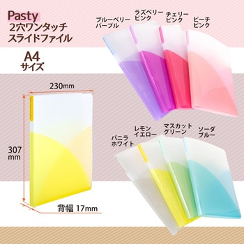 Pasty (パスティ) 2穴 ワンタッチスライド ファイル プラス(文具)