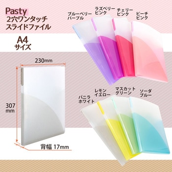 Pasty (パスティ) 2穴 ワンタッチスライド ファイル プラス(文具)