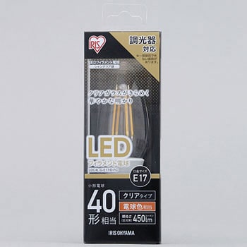 LDC4L-G-E17/D-FC 小形LEDフィラメント電球 クリアタイプ 調光器対応 1