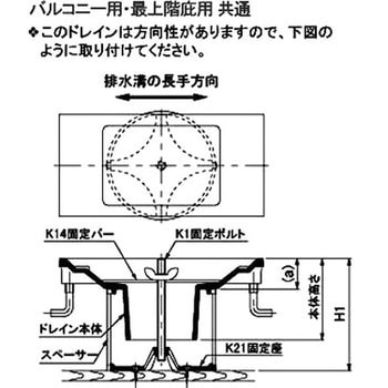 ルーフドレイン 差し込み式 ストレーナ開閉タイプ 第一機材