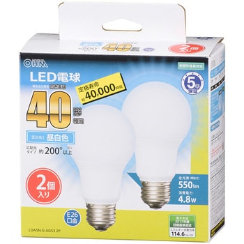 LED電球40形広配光タイプ オーム電機