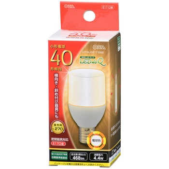 小形LED電球T形40形全方向タイプ オーム電機