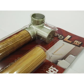 ぬくもり手すりL型 グリップ+ストレート WAKI
