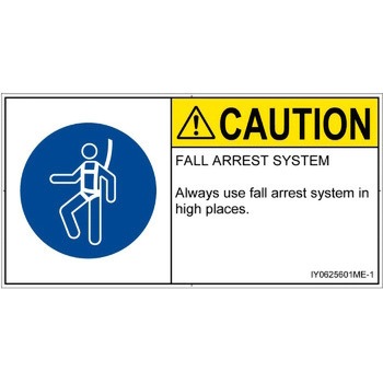 PL警告表示ラベル(ISO/SEMI準拠)│指示事項：安全ハーネスを着用│英語(ヨコ) - SCREENクリエイティブコミュニケーションズ