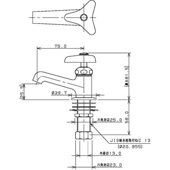 700-001-13 立水栓 1個 カクダイ 【通販モノタロウ】
