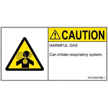 PL警告表示ラベル(ISO/SEMI準拠)│ガス・薬液などの危険：有毒ガス/窒息│英語(ヨコ) SCREENクリエイティブコミュニケーションズ