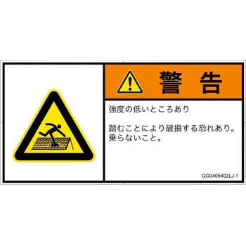 PL警告表示ラベル(GB準拠)│人間工学による危険：強度の弱い屋根│日本語(ヨコ) SCREENクリエイティブコミュニケーションズ