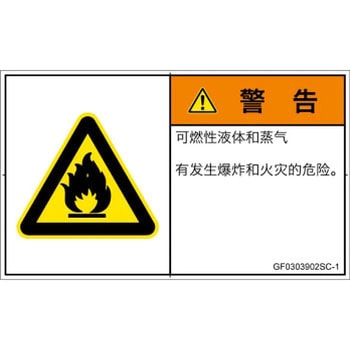 PL警告表示ラベル(GB準拠)│ガス・薬液などの危険：可燃性物質│簡体字(ヨコ) SCREENクリエイティブコミュニケーションズ