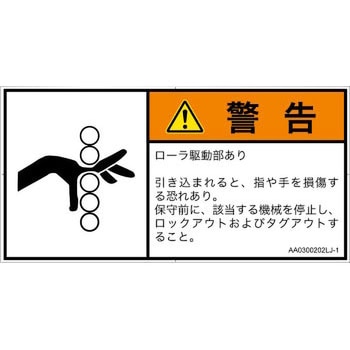 PL警告表示ラベル(ANSI準拠)│機械的な危険：駆動部(ローラ)│日本語(ヨコ) SCREENクリエイティブコミュニケーションズ
