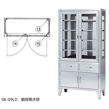 器械戸棚 引出し付き SKシリーズ ナビス(アズワン)