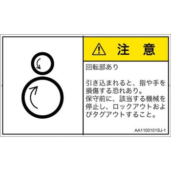 PL警告表示ラベル(ANSI準拠)│機械的な危険：逆回転ローラ│日本語(ヨコ) SCREENクリエイティブコミュニケーションズ