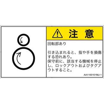 PL警告表示ラベル(ANSI準拠)│機械的な危険：逆回転ローラ│日本語(ヨコ) SCREENクリエイティブコミュニケーションズ