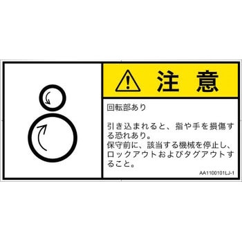 PL警告表示ラベル(ANSI準拠)│機械的な危険：逆回転ローラ│日本語(ヨコ) SCREENクリエイティブコミュニケーションズ