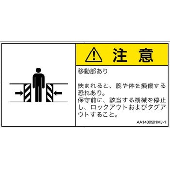 PL警告表示ラベル(ANSI準拠)│機械的な危険：押しつぶし(腕/体)│日本語(ヨコ) SCREENクリエイティブコミュニケーションズ