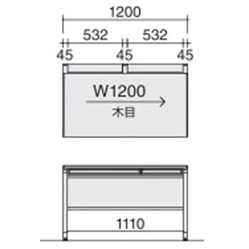 ISデスクシステム スタンダードテーブル センター引き出し付き(配送・組立サービス付き) コクヨ