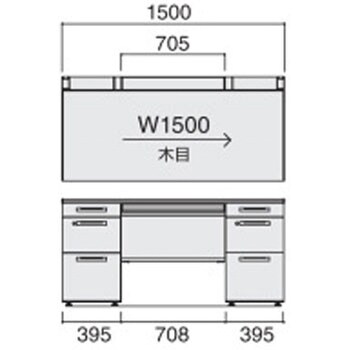 SD-ISN166CBBSMP2N3 ISデスクシステム 両袖デスクB4(配送・組立