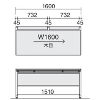 ISデスクシステム スタンダードテーブル センター引き出し付き(配送・組立サービス付き) コクヨ
