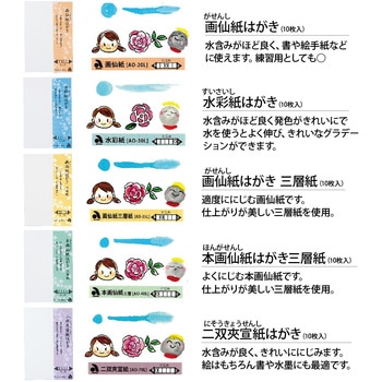 画仙紙はがき あかしや