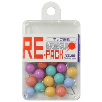 RD-118P マップ画鋲パステルミック 1パック(18本) ベロス 【通販