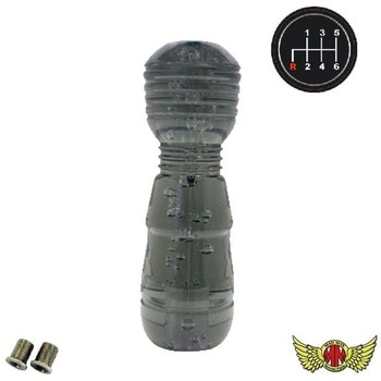 極DENMAシフトノブ 泡 150mm 変換アダプター付き スモーク MAD MAX(マッドマックス)