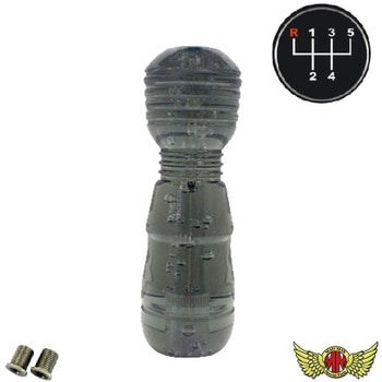 極DENMAシフトノブ 泡 150mm 変換アダプター付き スモーク MAD MAX(マッドマックス)
