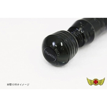 極DENMAシフトノブ 泡 200mm 変換アダプター付き スモーク MAD MAX(マッドマックス)