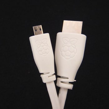 RPI-MicroHDMI Official MicroHDMI Cable Raspberry Pi(ラズベリーパイ) 白色 1m スリム/巻取式 - 【通販モノタロウ】