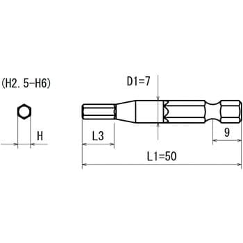 6.35六角シャンクヘキサゴンビット 近江精機 ヘックスローブビット