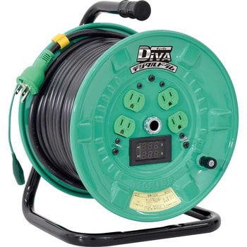 NPDM-EB34 電圧電流メーター付電工ドラム 「デジタルドラム DiVA