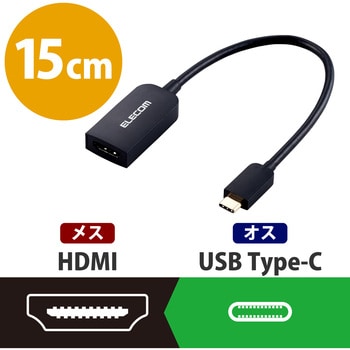 AD-CHDMIQBK2 変換ケーブル HDMI - タイプC 映像変換 4K 2K対応 60Hz