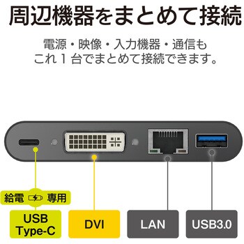 DST-C11BK USBハブ ドッキングステーション PD対応 Type-C接続 USB3.0