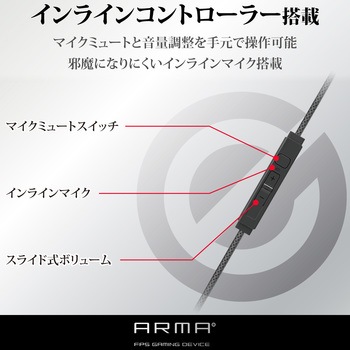 ヘッドホン ヘッドセット マイク付き 有線 Φ3.5mm4極ミニプラグ 耳栓型タイプ 無指向性 【PS5/PS4/Nintendo Switch/Nintendo Switch Lite】対応 ゲーミング 高音質 ブラック エレコム