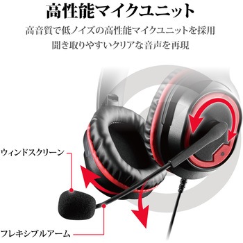 ヘッドホン ヘッドセット マイク付き 有線 Φ3.5mm3極 4極 接続 オーバーヘッドタイプ ミュートスイッチ付き 無指向性 ゲーミング エレコム
