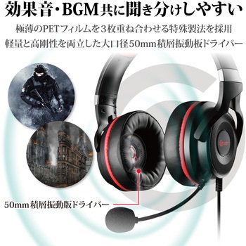 ヘッドホン ヘッドセット マイク付き 有線 Φ3.5mm3極 4極 接続 オーバーヘッドタイプ ミュートスイッチ付き 無指向性 【 PS5 PS4 Nintendo Switch 他対応】 ゲーミング 高音質 ブラック エレコム