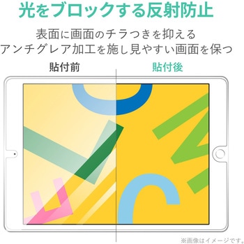 iPad 10.2インチ 第9/8/7世代 (2021/2020/2019年) フィルム ペーパーライクフィルム 紙のような描き心地 反射防止 指紋防止 気泡防止 エレコム