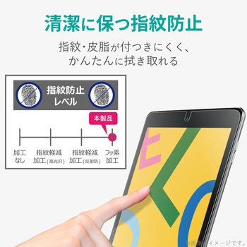 iPad 10.2インチ 第9/8/7世代 (2021/2020/2019年) フィルム 高光沢 指紋防止 気泡防止 エレコム
