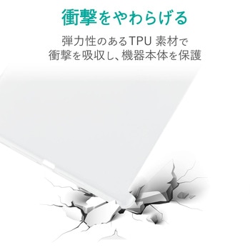 iPad 10.2インチ 第9/8/7世代 (2021/2020/2019年) ケース カバー ソフト スマートカバー対応 クリア エレコム